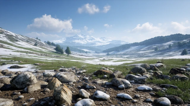 Snowy Mountain Landscape Photography