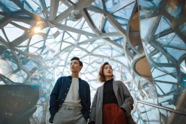 Kyrgyz Couple in Modern Workspace Photography