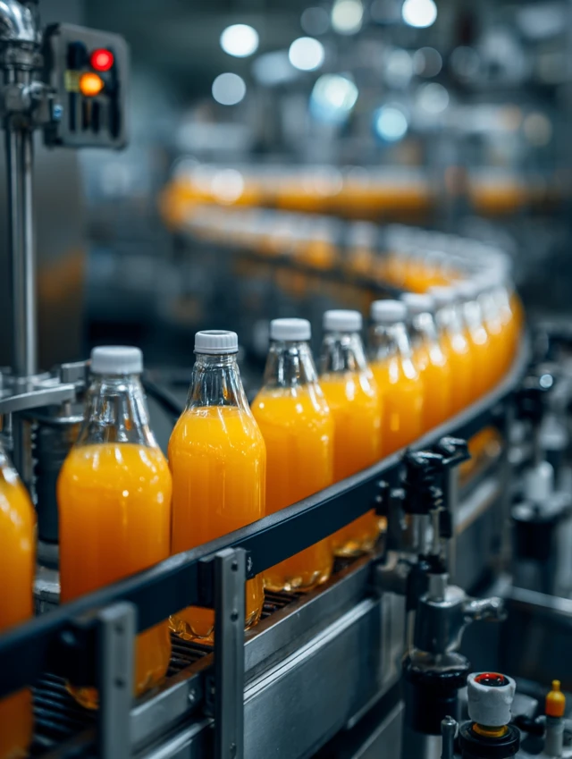 Beverage Factory Filling Line Close Up