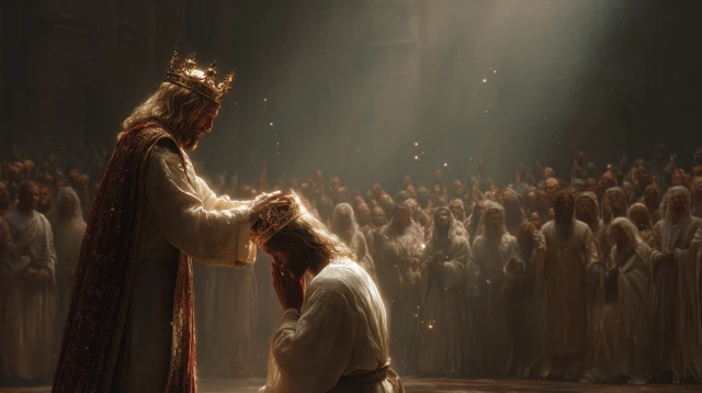 Divine Coronation Majestic Scene of a Crown