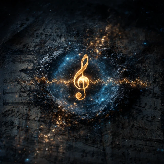 Music Visualization Treble Clef Sound of Silence
