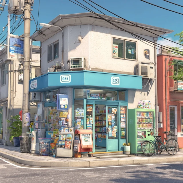 Korean Convenience Store GS25 Urban Scene