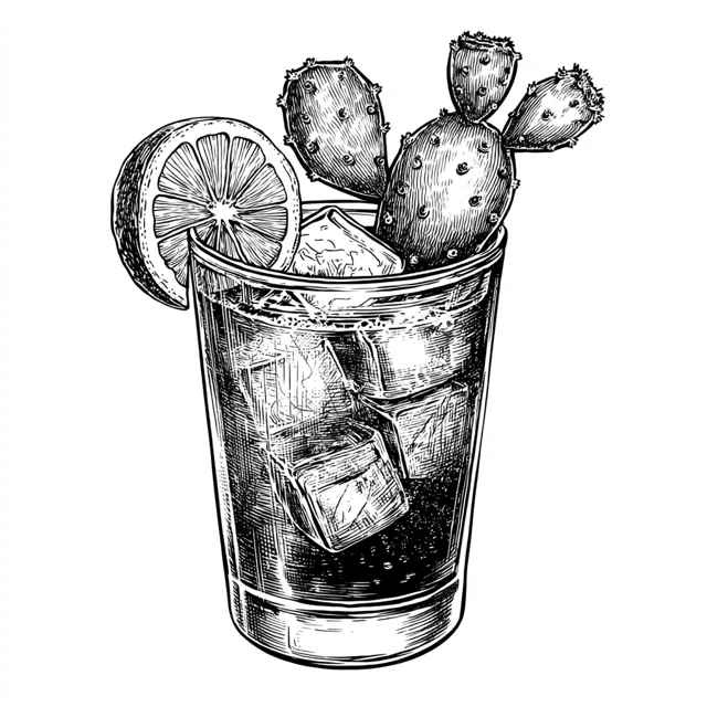 Lemonade Drink with Prickly Pear Icon Vector
