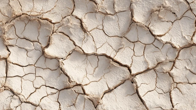 Cracked Desert Sand Texture Closeup Top View