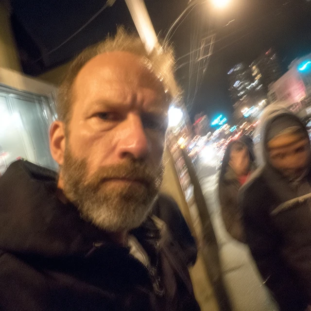 Candid iPhone Selfie Night Scene in Los Angeles