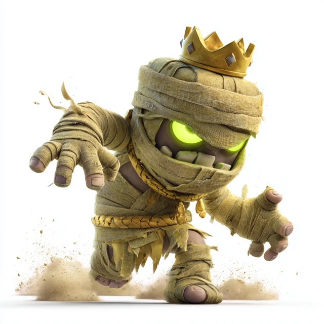 Clash Royale Mummy Monster 3D Render Art