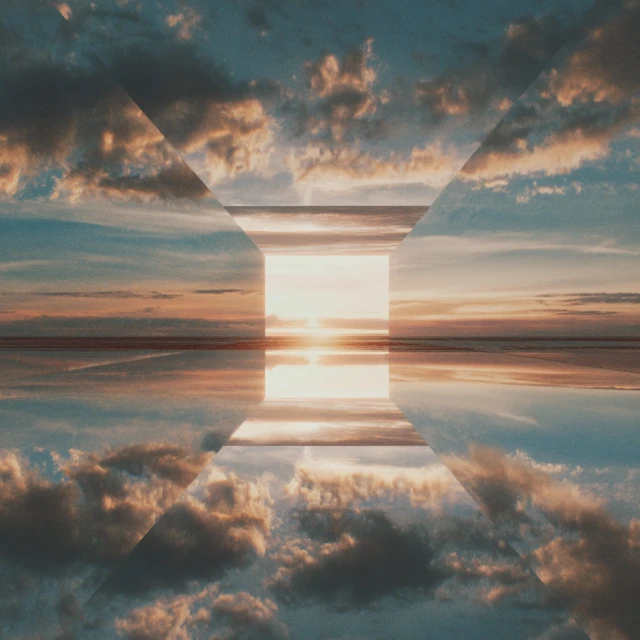 Sky Reflection in Mirror Illusion