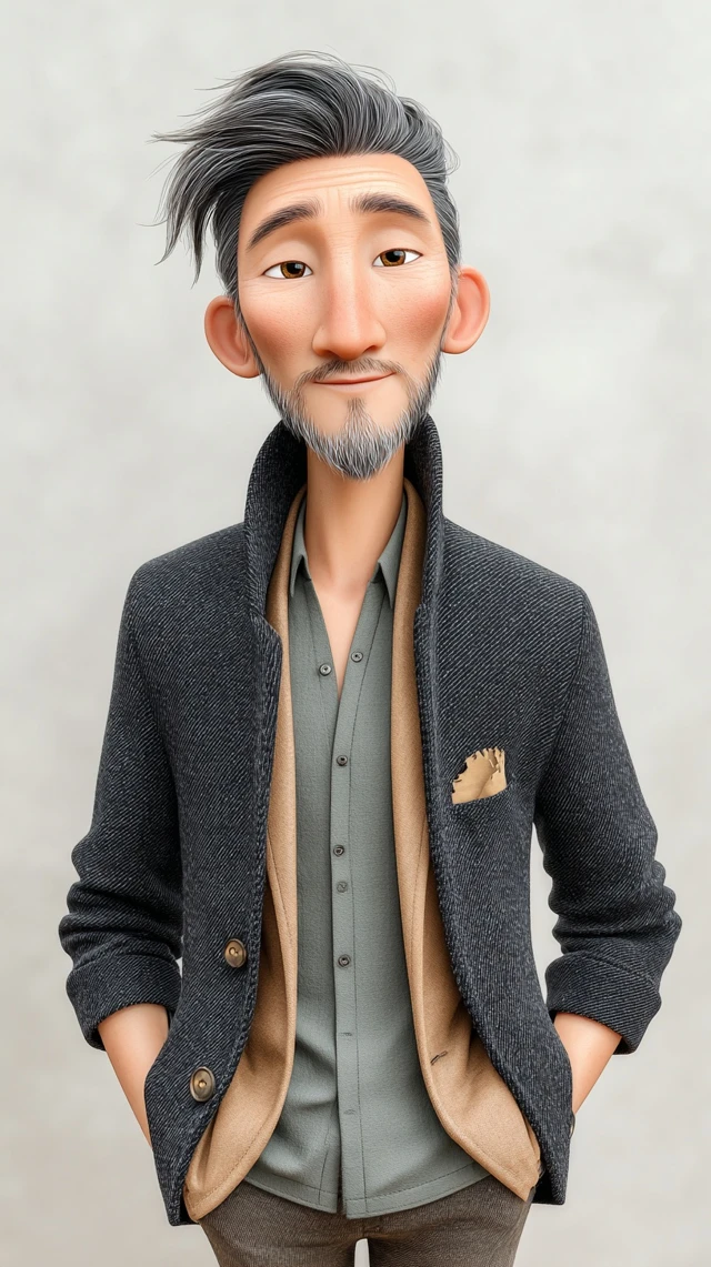 Pixar Style 3D Asian Man Lee Jungjae Inspired