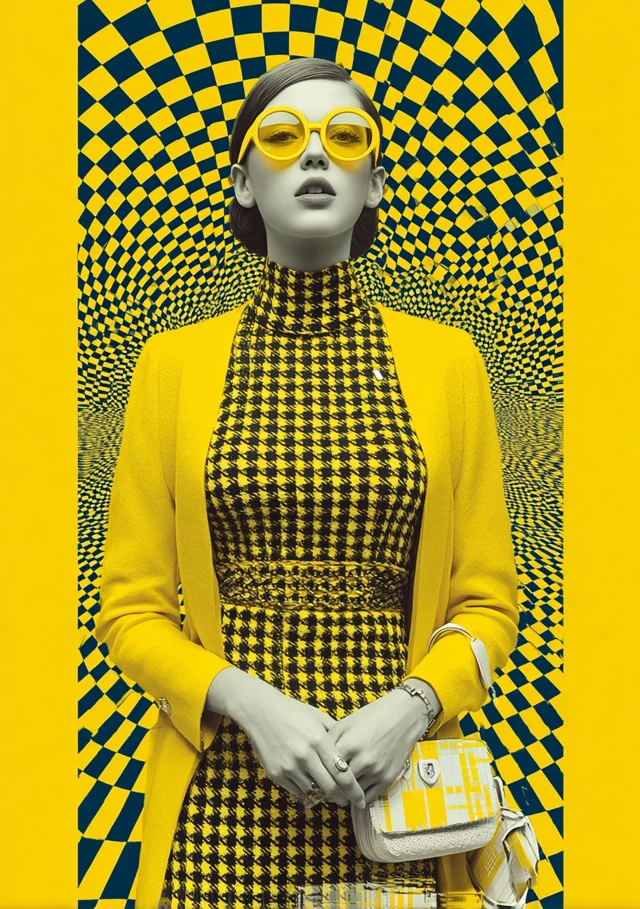 Retro Psychedelic Photo Joe Webb Style Optical Illusion