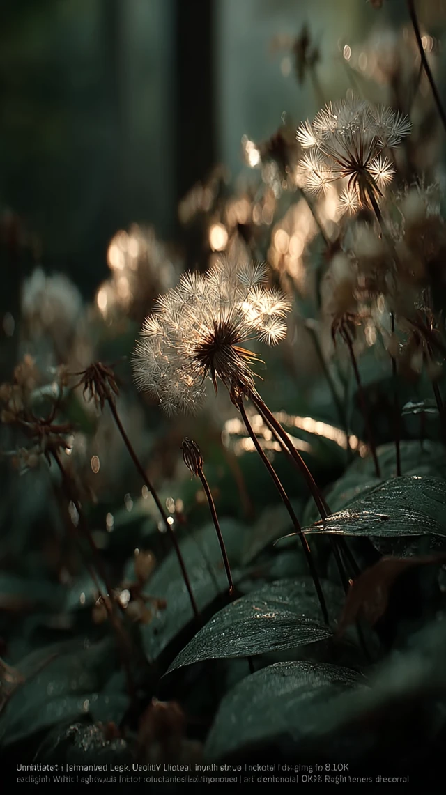 Dandelion in the Sunlight Forest 8K Nature Photo