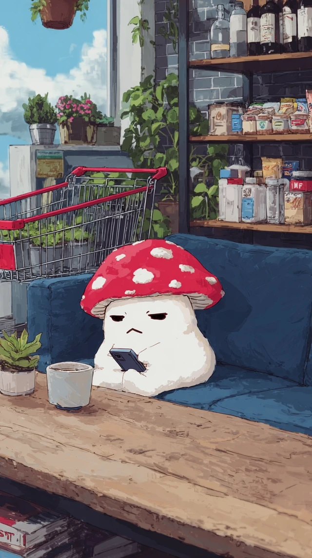 Sassy Mushroom Illustration Urban Apartment