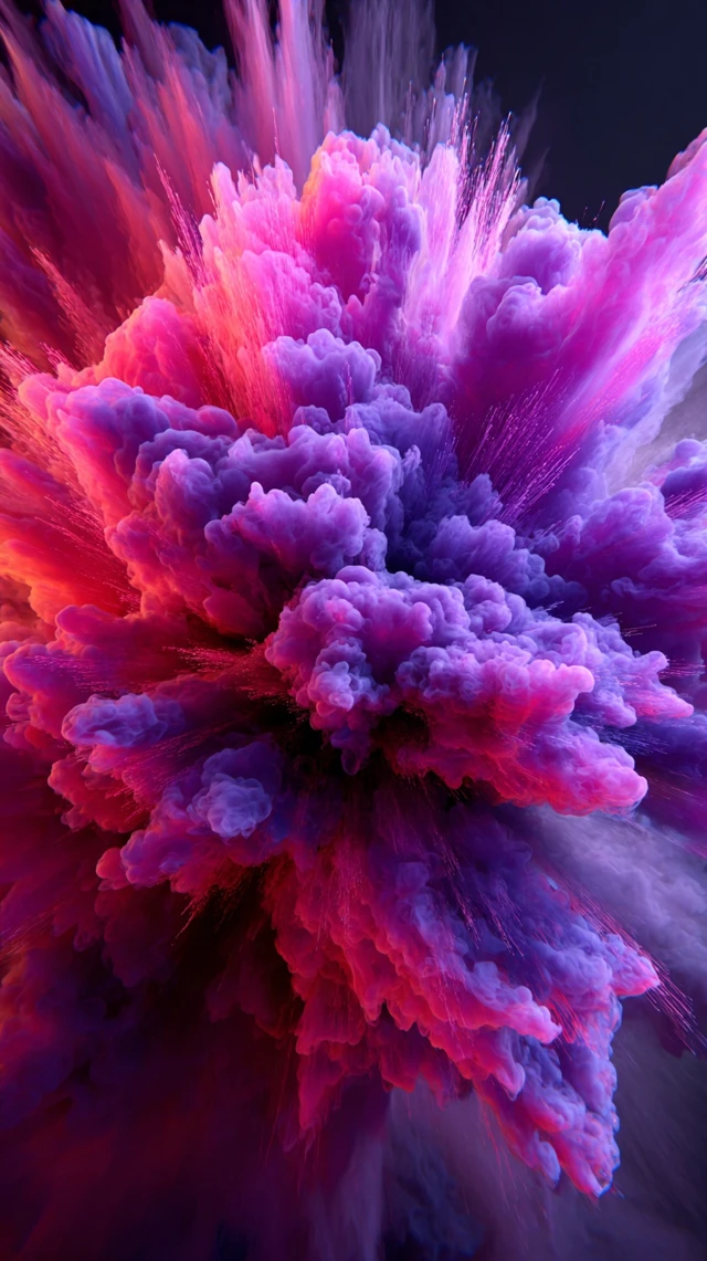 Neon Explosion Abstract Art Bright Colors Template