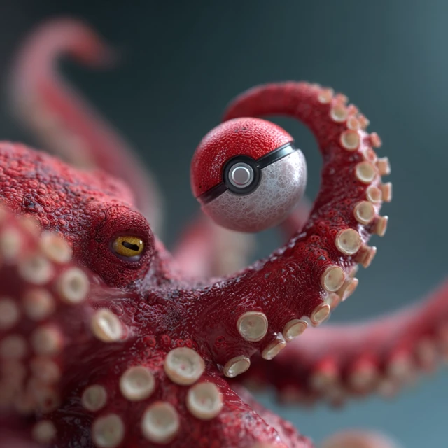 Octopus Tentacle Holding Poke Ball