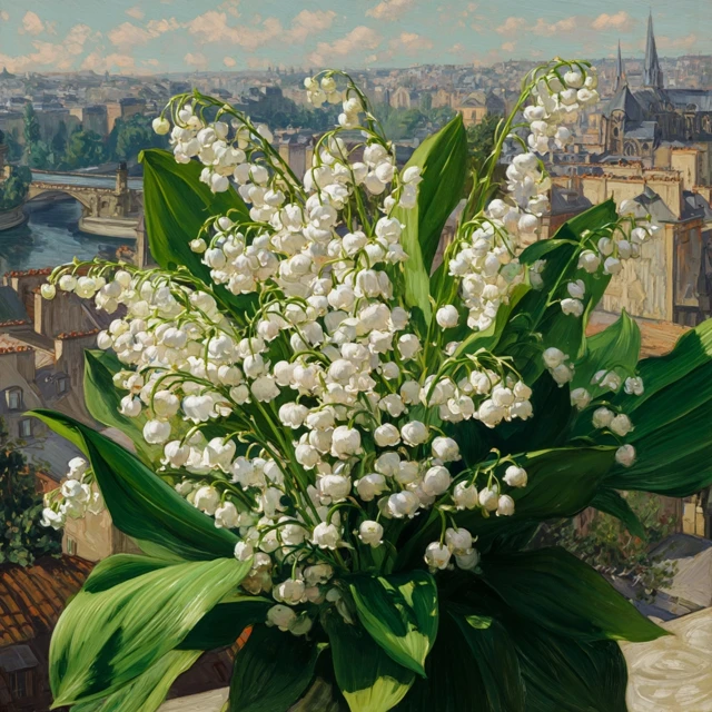 Lily of the Valley Bouquet in Paris Art