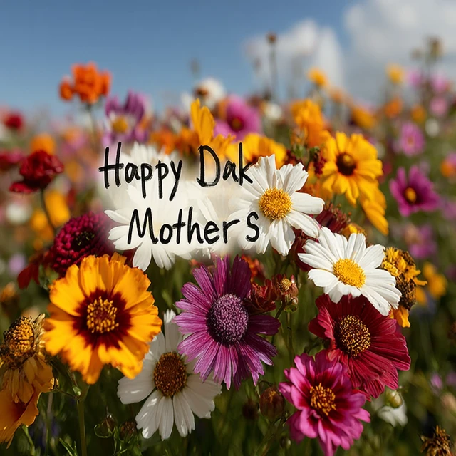 Happy Mothers Day: Colorful Flower Field