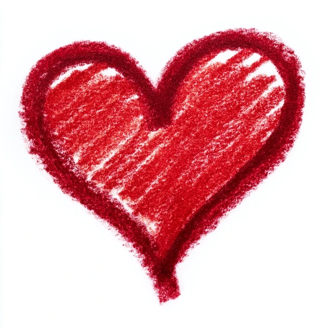 Heart Drawn with Lipstick