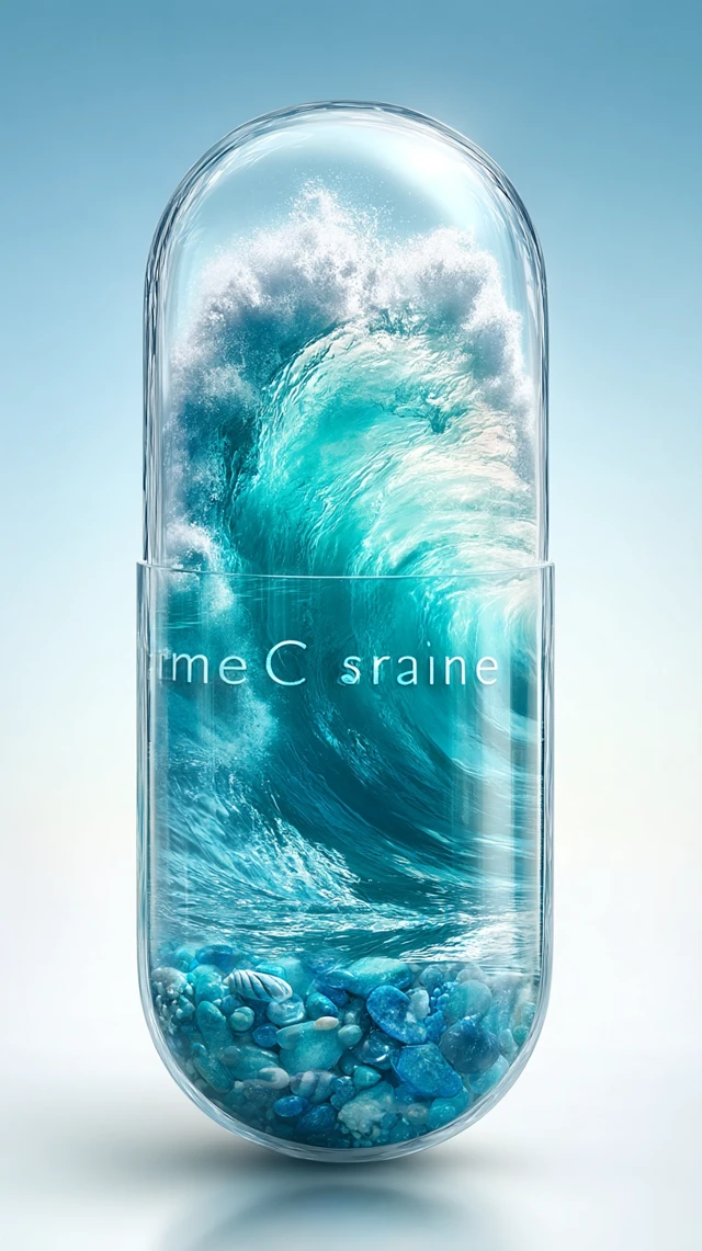 Marine Vitamin C Capsule Product Photography