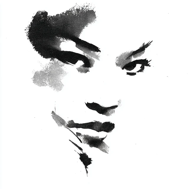 Ink Fashion Illustration Asian Style Abstract Art
