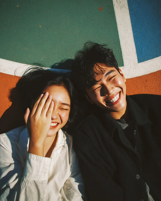 Joyful Couple Outdoor Candid Photography