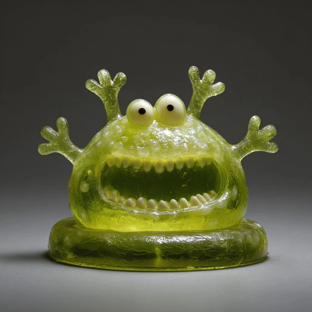 Jelly Monster Goopy Green Food Art