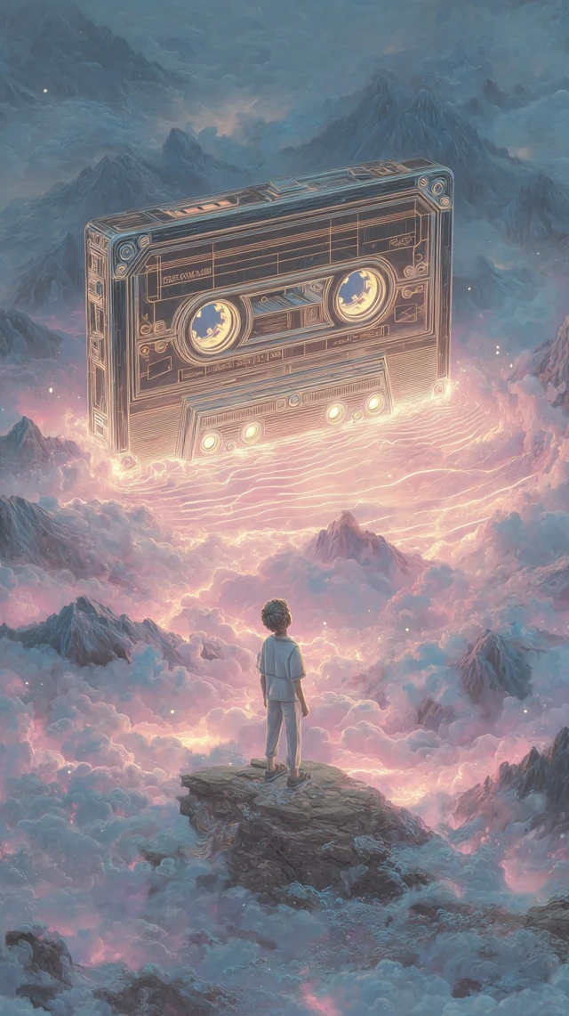 Nostalgic Cassette Tape Dreamscape