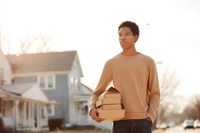 Kindness in Action Young Man Delivers Homemade Meals