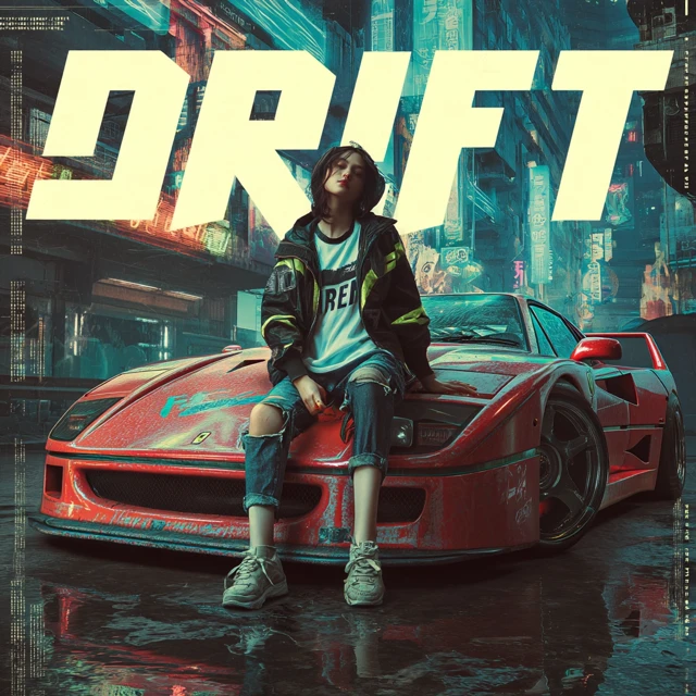 DRIFT: Cyberpunk Racing Game Poster