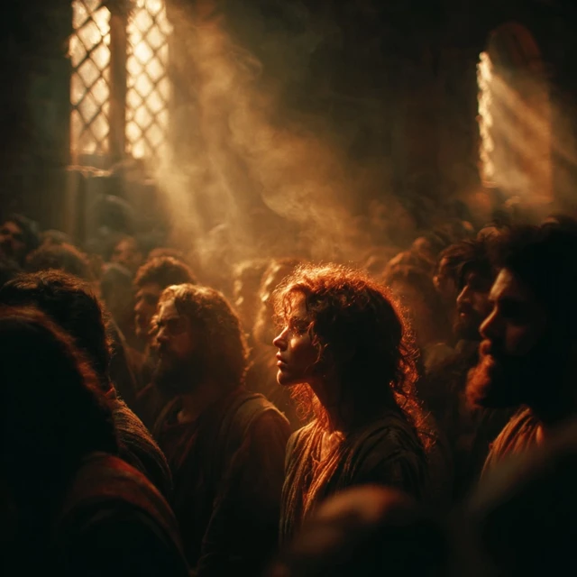 Divine Light A Scene of Worship and Faith
