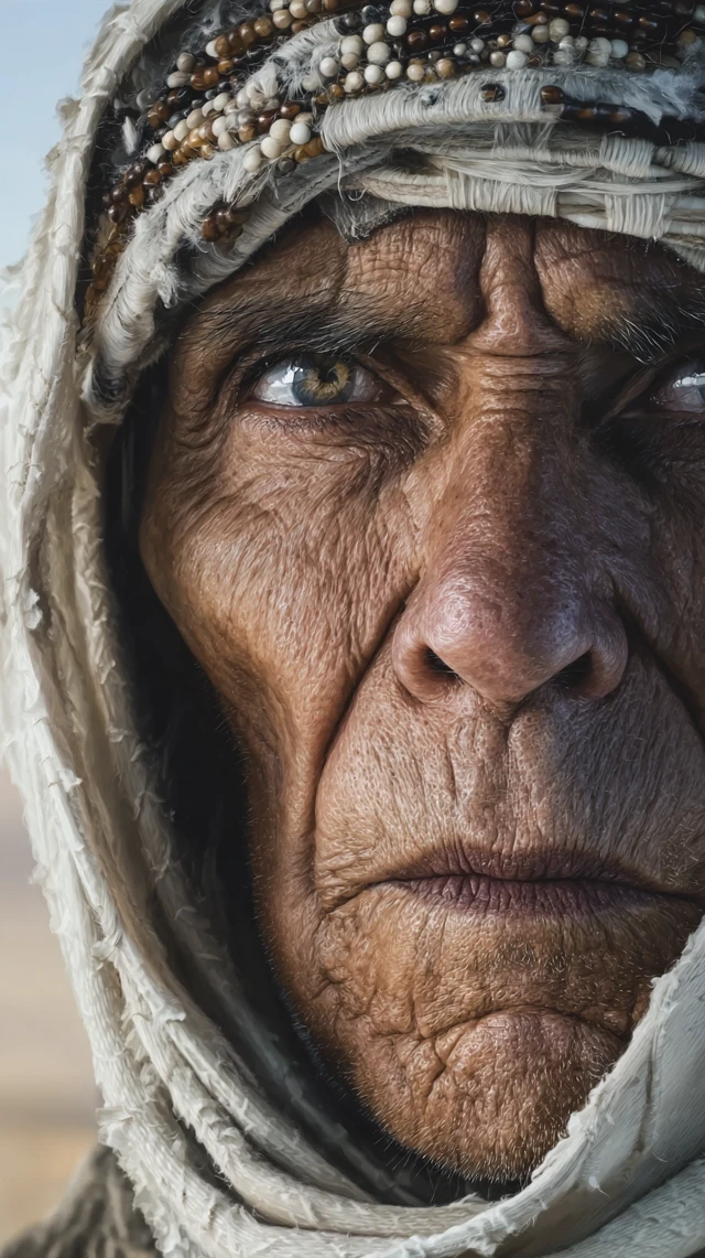 Apache Native American Portrait Photorealistic