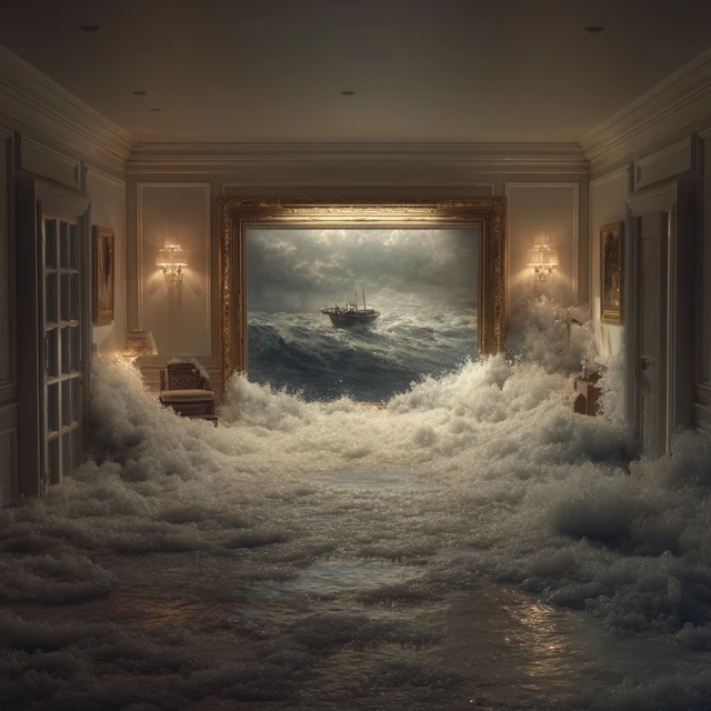 Surreal Painting Studio Ocean Waves