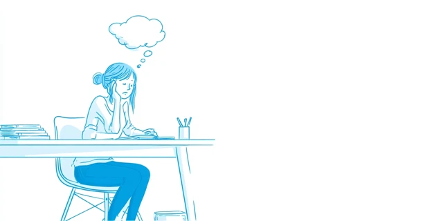 Student Exam Anxiety Illustration