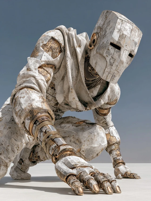Brutalist Superhero Armor Ultra Realistic