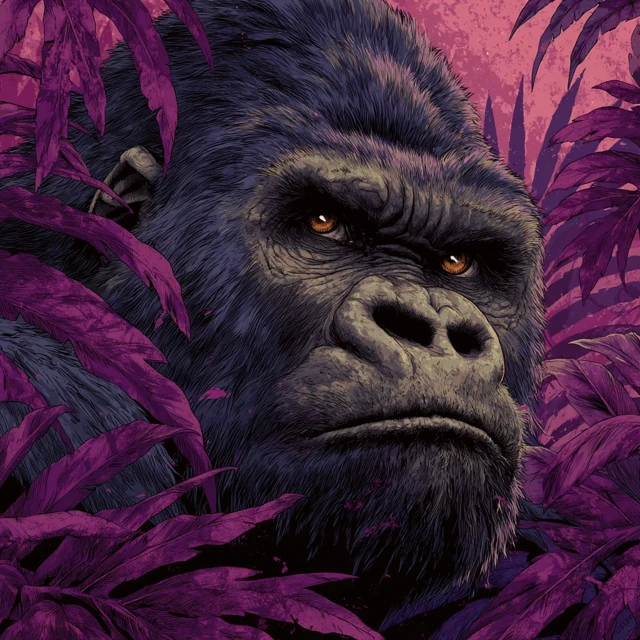 Gorilla in the Jungle Bold Cartoon Art