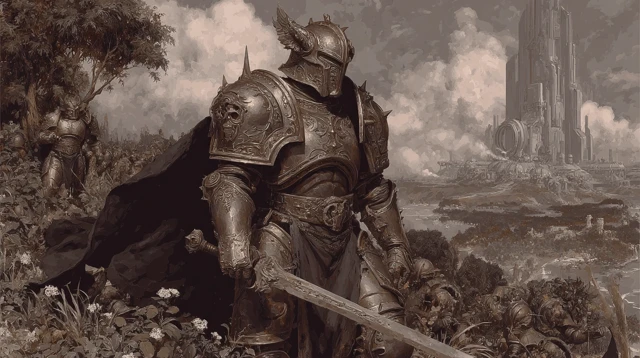 Chaos Space Marine Warlord Warhammer 40k Artwork
