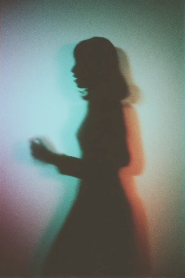 Dancing Silhouette Woman Thermal Camera