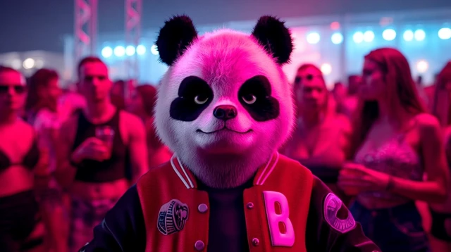 Panda at the Techno Party