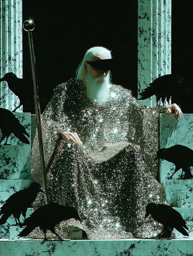 Odin Norse God Photographic Artwork Mythical Palace