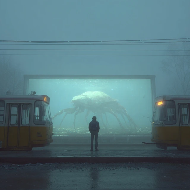 Intense Horror Scene Strange Creature