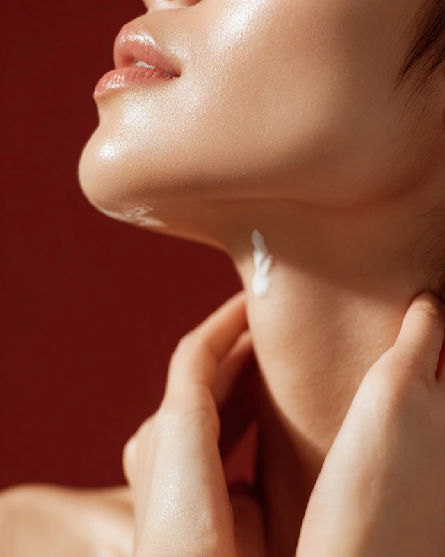 Skin Cream Application Asian Beauty Routine