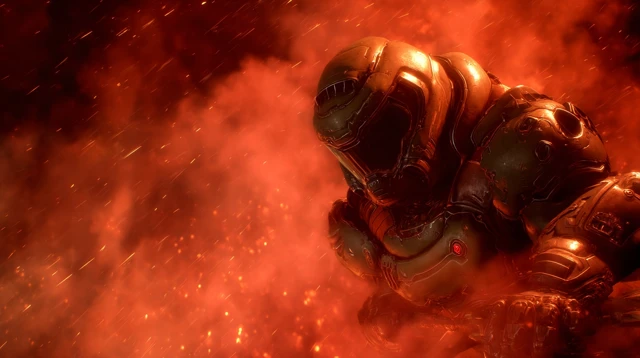 DOOM Marine in Explosive Combat