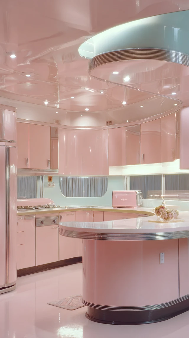 Retro Future Kitchen Design 1950s Pastel Colors