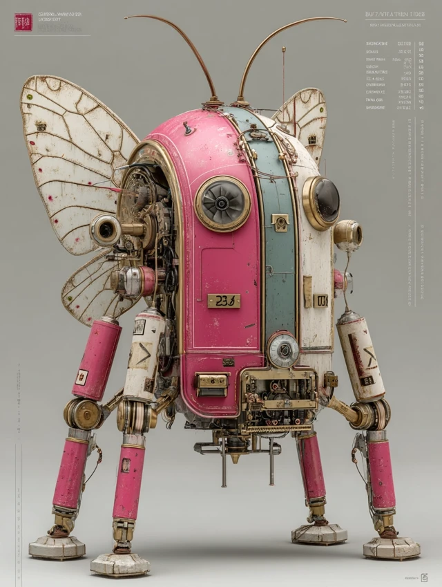 Abstract Automatron Butterfly Art