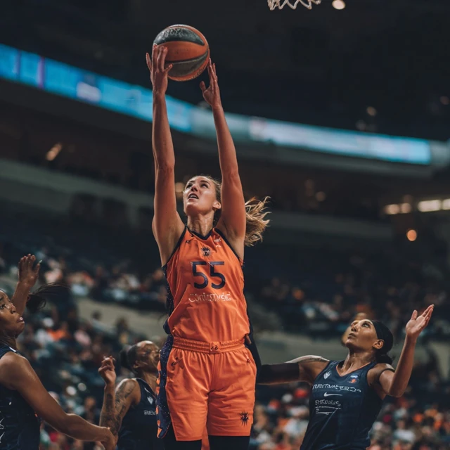 Caitlin Clark WNBA Dunk Action Shot