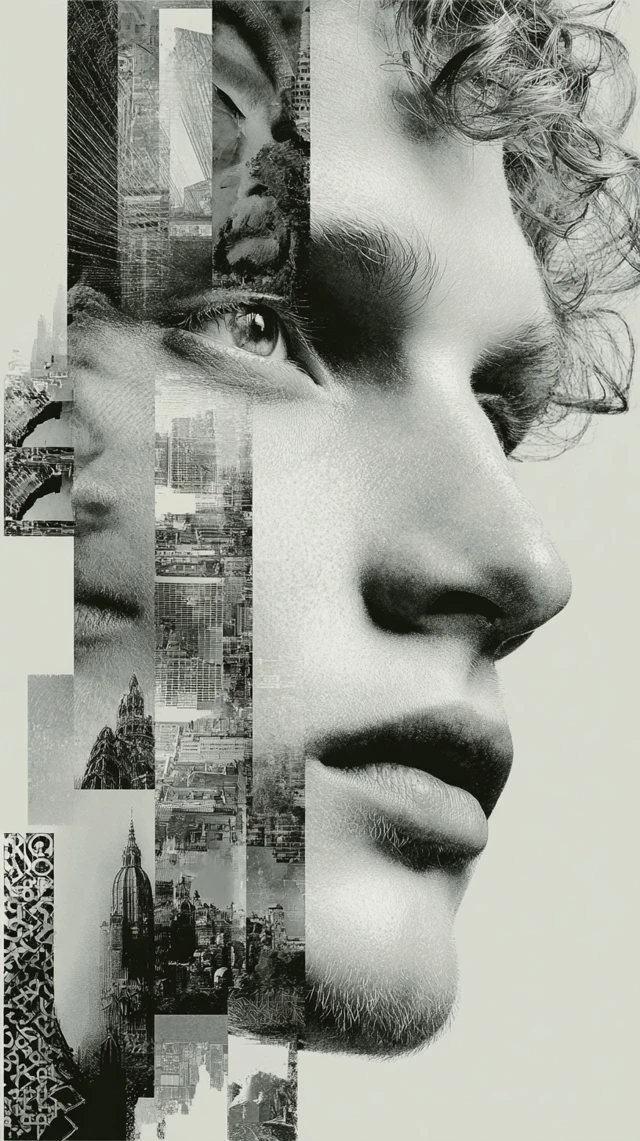 Abstract Portrait Photography Art Poster Design