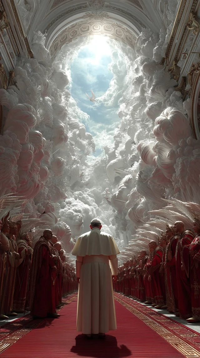 Pope Francis Ascension Angels and Divine Welcome