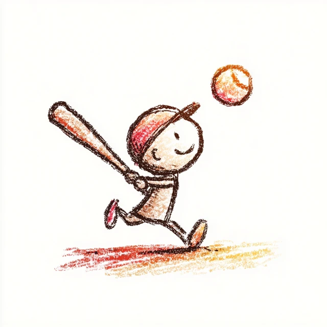 Baseball Doodle Illustration