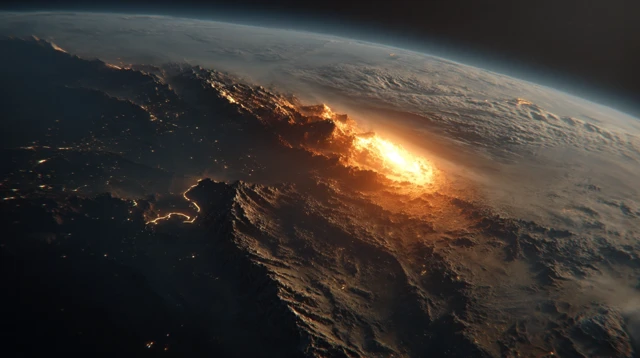 Earth Ablaze Fire From Space Destroys India