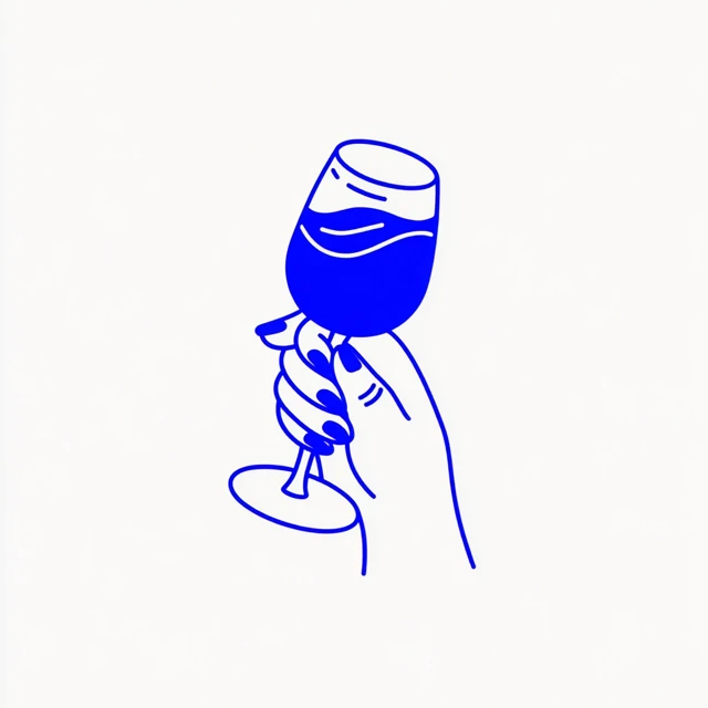 Minimalist Wine Glass Logo Design