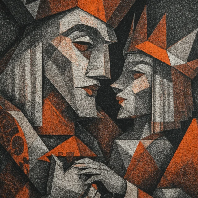 King and Queen Geometric Art