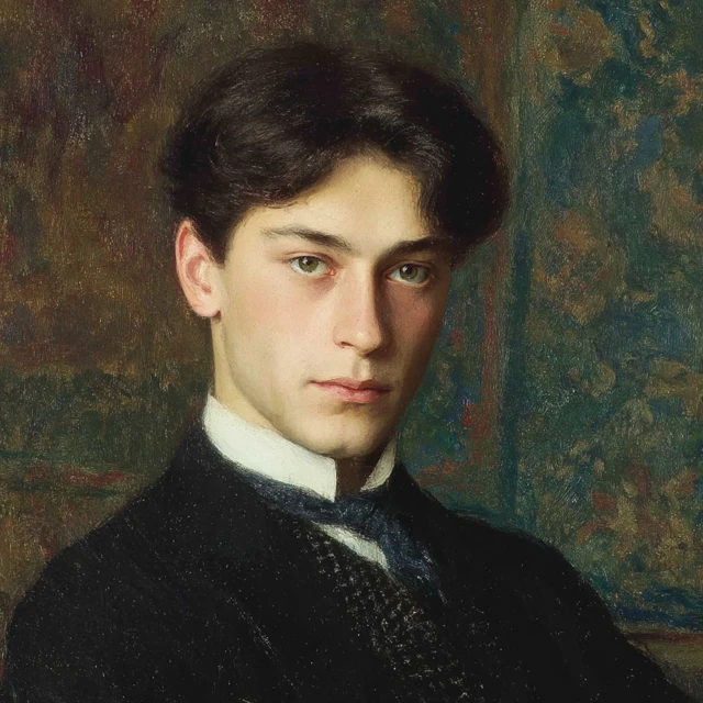 Dmitry Razumikhin Portrait Young Man from 1865
